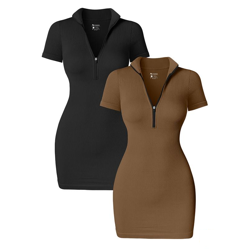 Luxdeluxe Women's Zip-Front Mini Dress